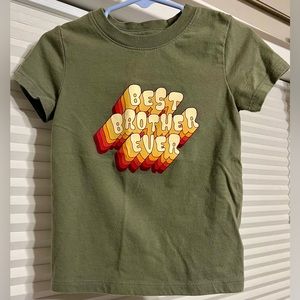 Toddler boy’s Cat & Jack sz 18 months Green “Best Brother Ever” ss shirt